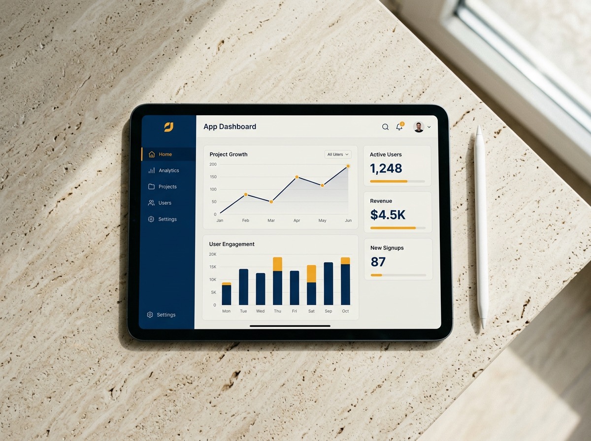 Custom web application UI design — directories, dashboards, and interactive tools built for small businesses