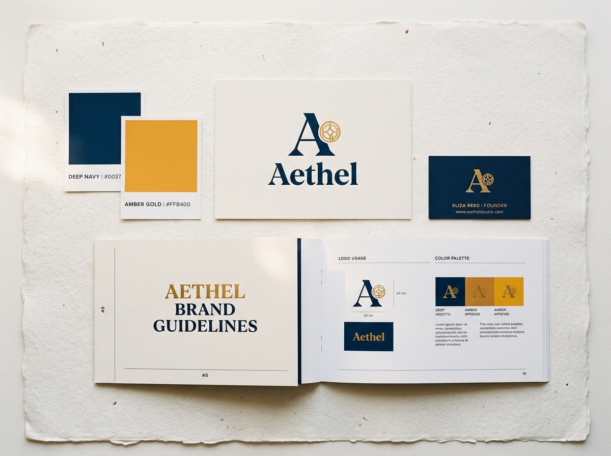 Small business brand identity design — custom logo, color palette, and typography system by Impressive by Design