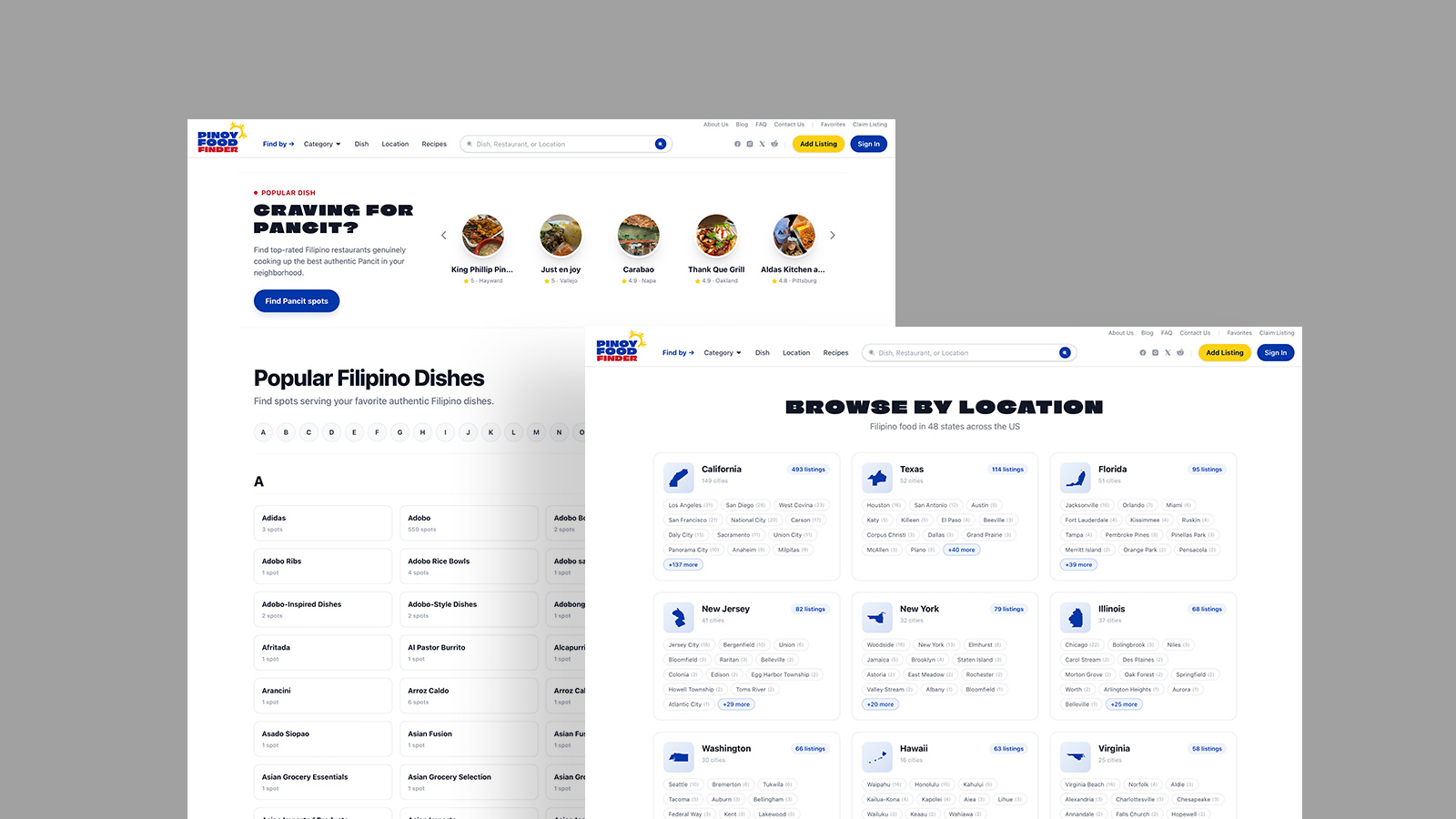 PinoyFoodFinder — project gallery image 2, Web Application