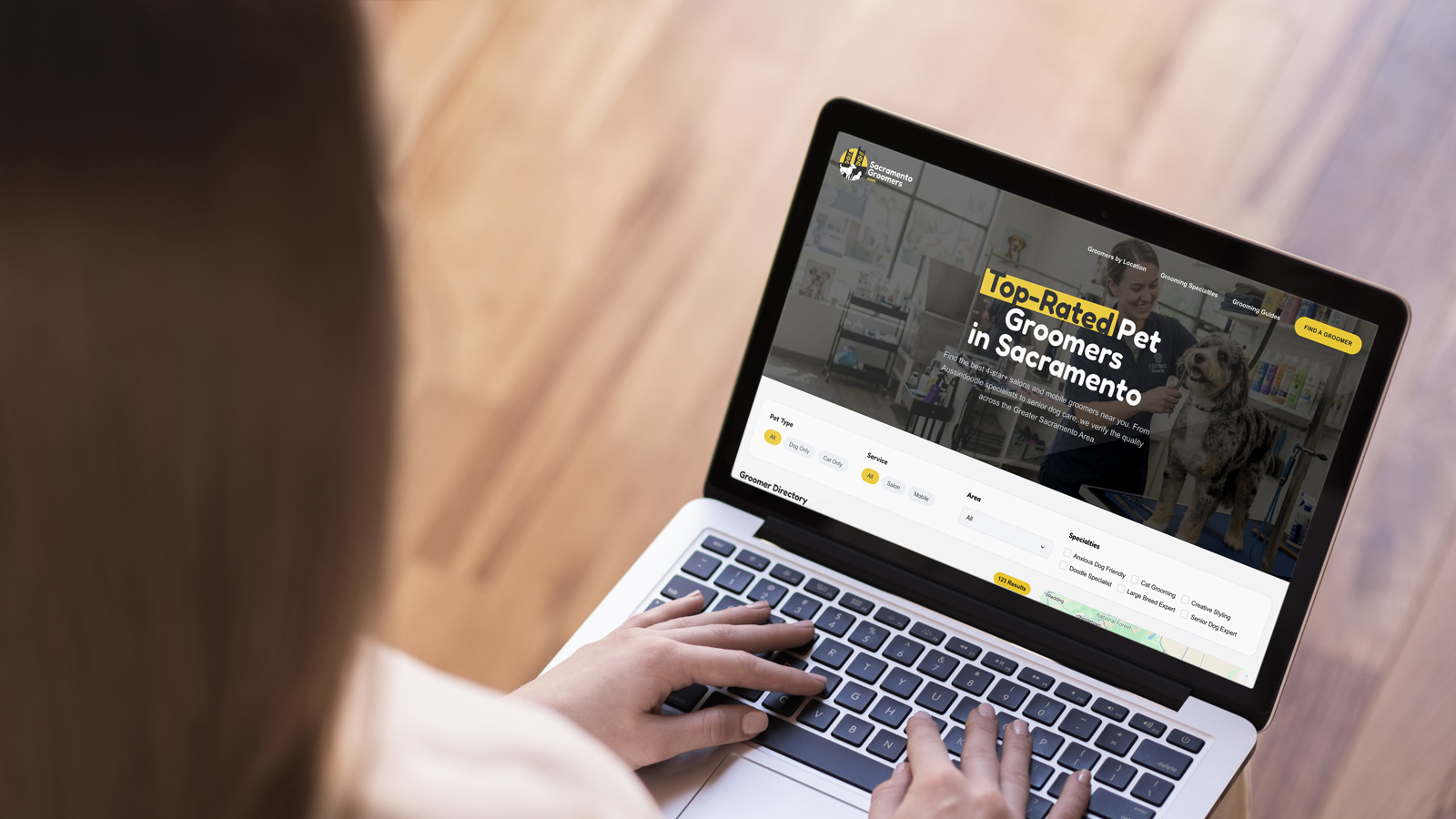 Sacramento Groomers — Web Application project by Impressive by Design